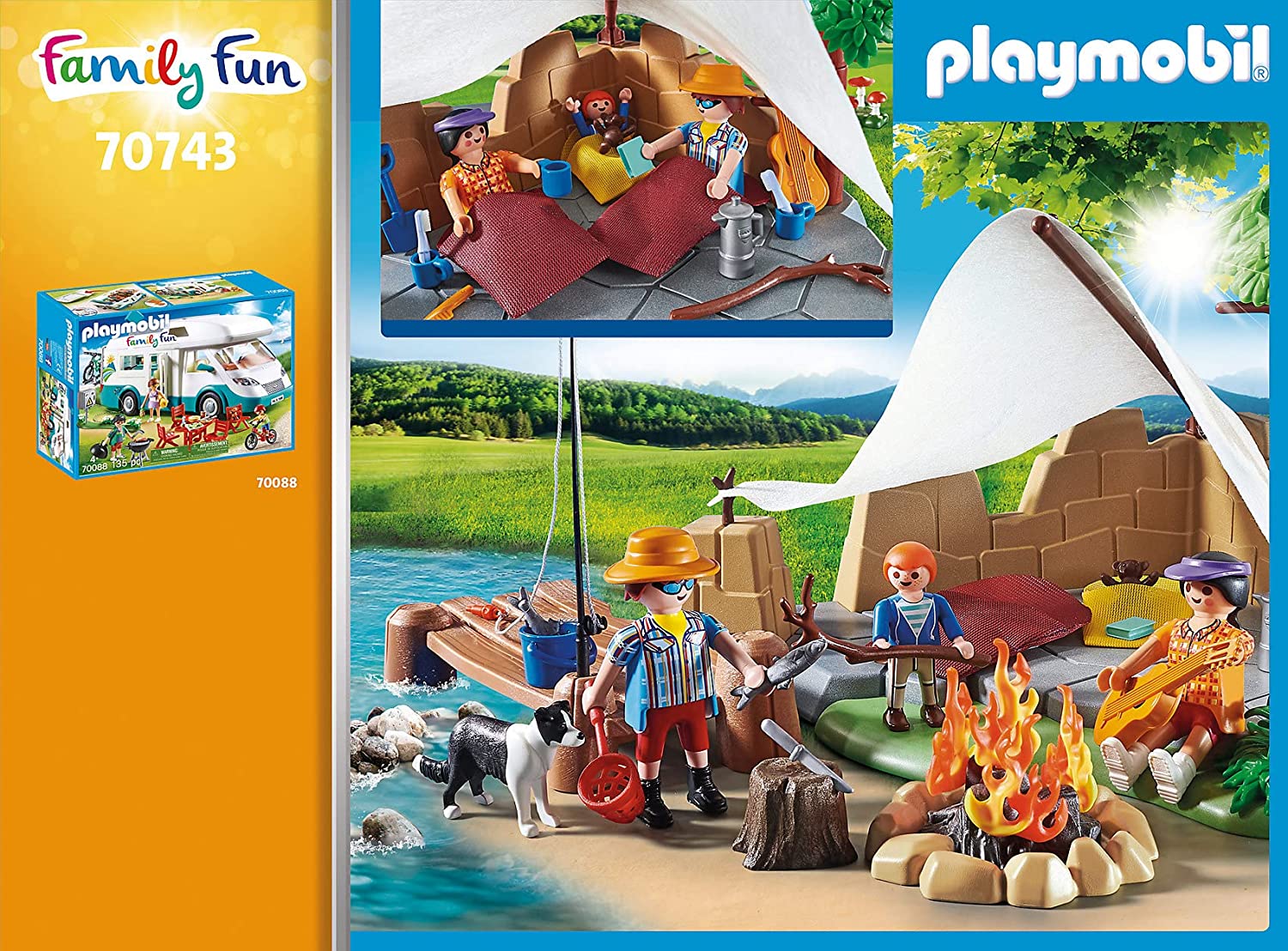 Playmobil Family Fun Toy Camper Van with Furniture 70088