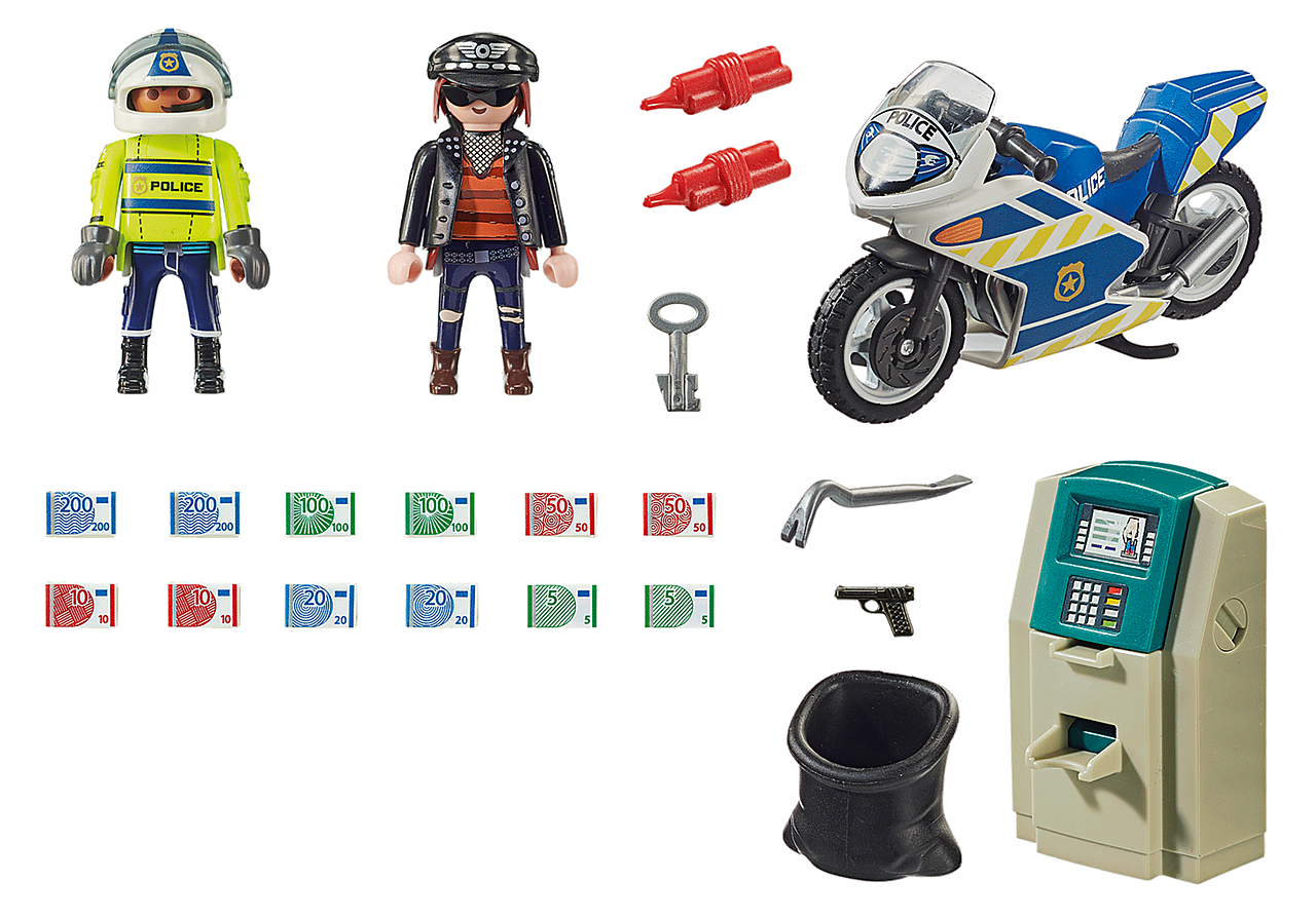 Playmobil City Action: Police Bicycle with Thief – Growing Tree Toys